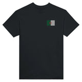 T-shirt drapeau algérie coton épais broderie couleur