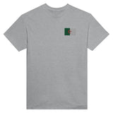 T-shirt drapeau algérie coton épais broderie couleur