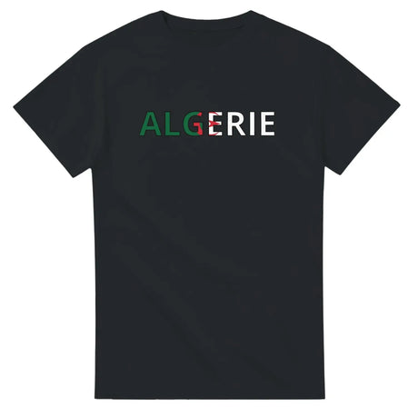 T-shirt drapeau algérie en écriture - pixelforma