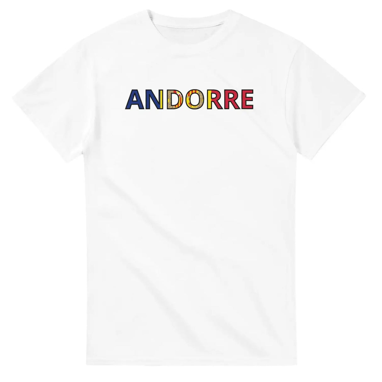 T-shirt drapeau andorre en écriture - pixelforma