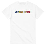 T-shirt drapeau andorre en écriture - pixelforma