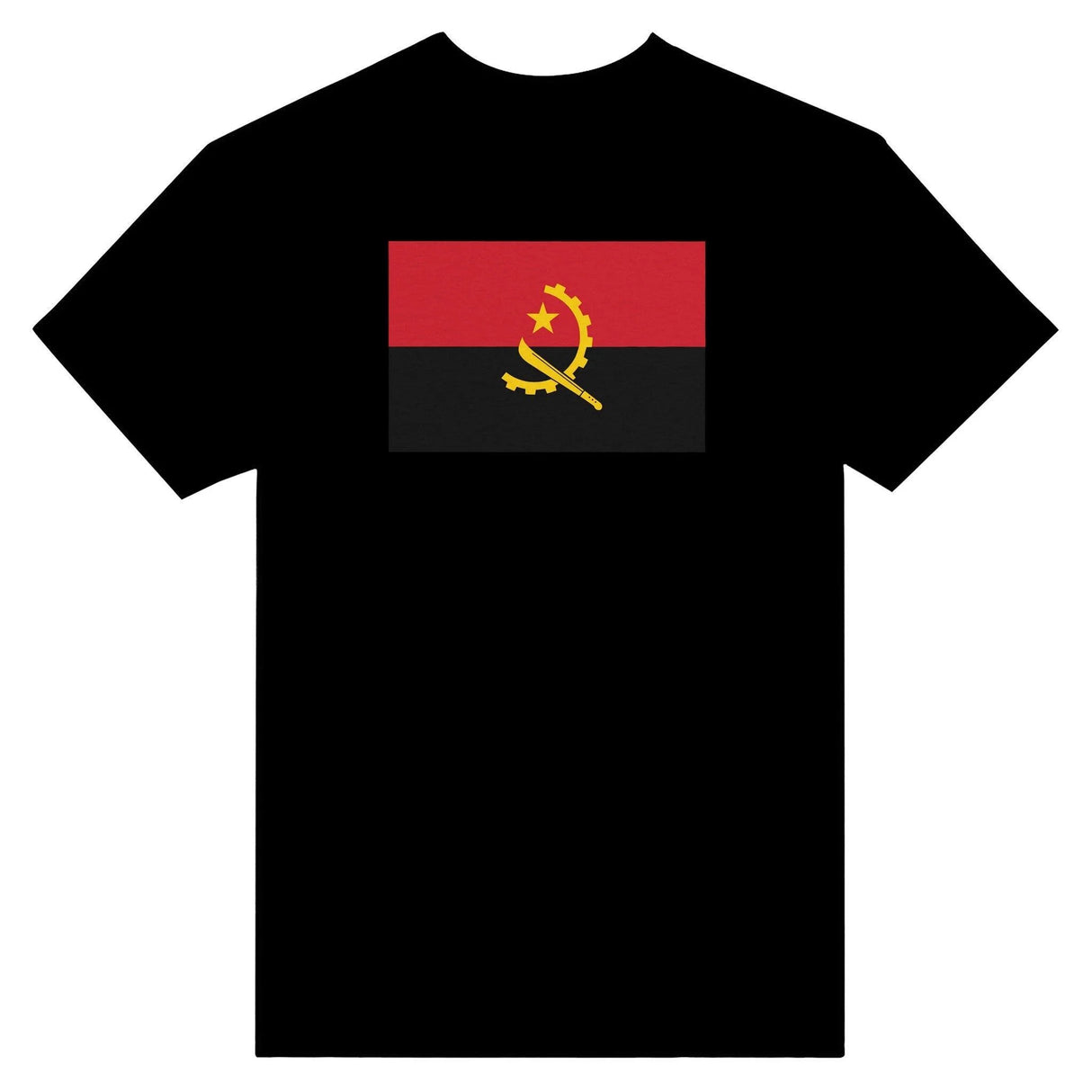 T-shirt drapeau angola brodé coton mélangé manches longues