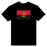 T-shirt drapeau angola brodé coton mélangé manches longues