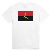 T-shirt drapeau angola imprimé coton mélangé manches longues