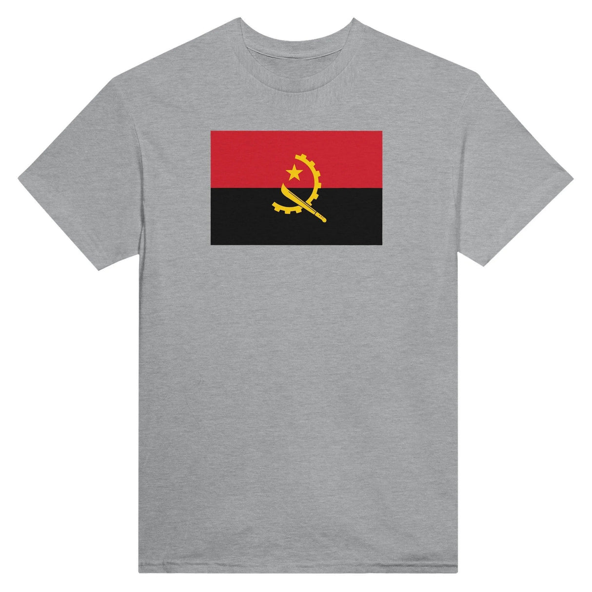 T-shirt drapeau angola brodé coton mélangé manches longues
