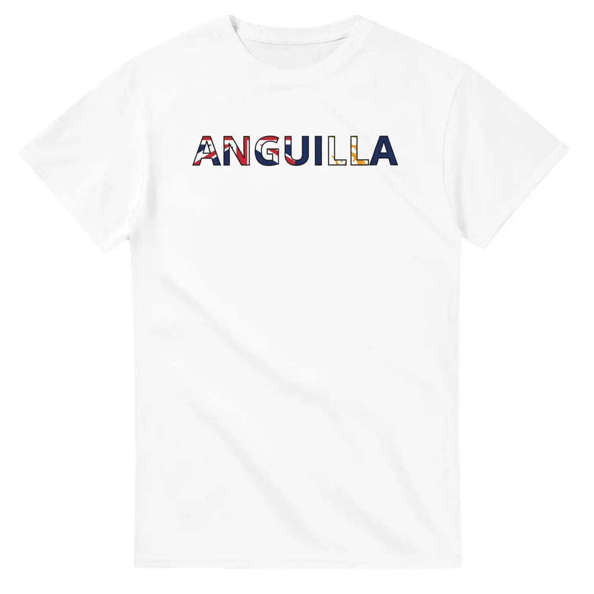 T-shirt drapeau anguilla en écriture - pixelforma