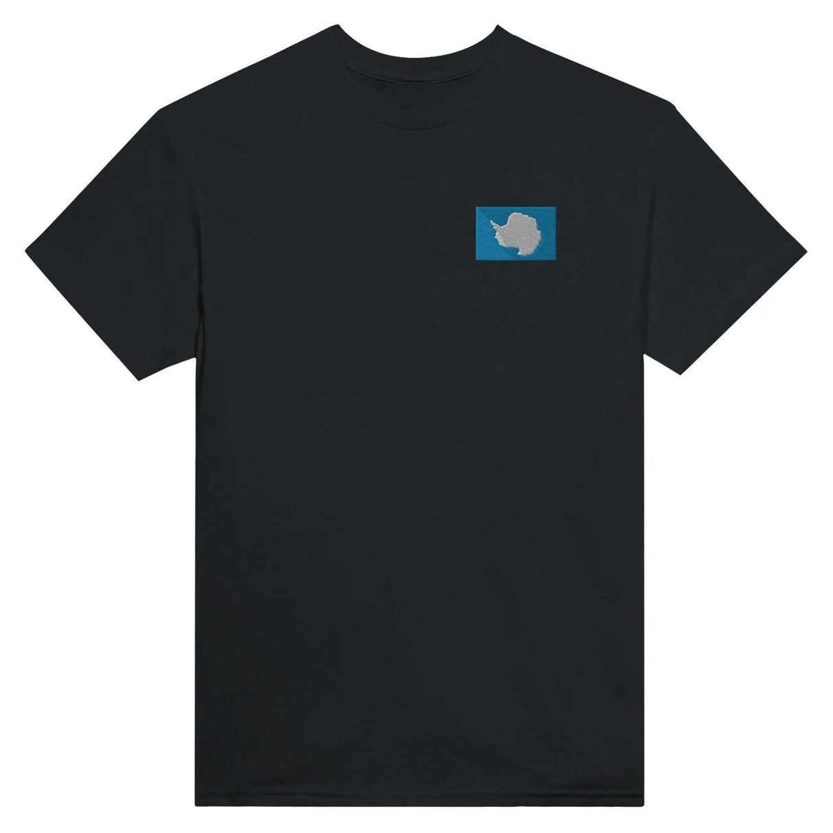 T-shirt drapeau antarctique broderie couleur coton épais