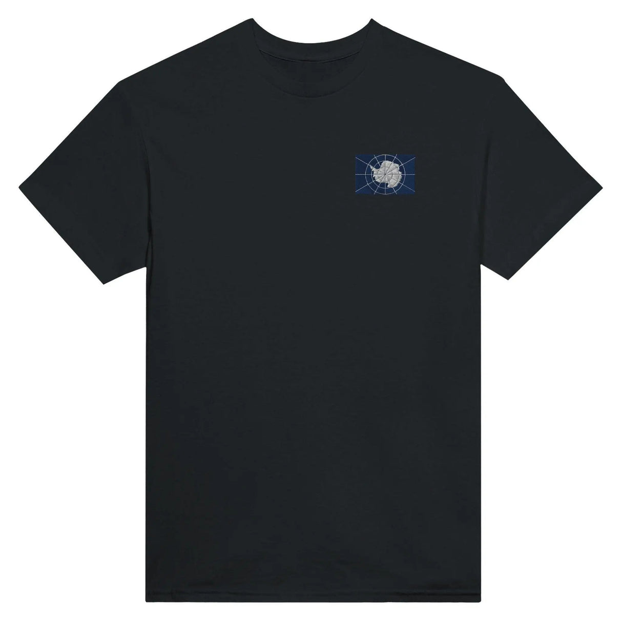 T-shirt drapeau antarctique broderie officel coton épais