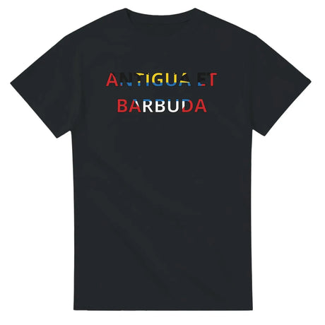 T-shirt drapeau antigua-et-barbuda en écriture - pixelforma