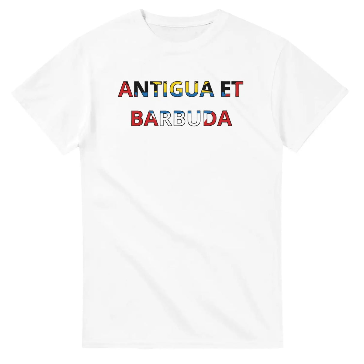 T-shirt drapeau antigua-et-barbuda en écriture - pixelforma