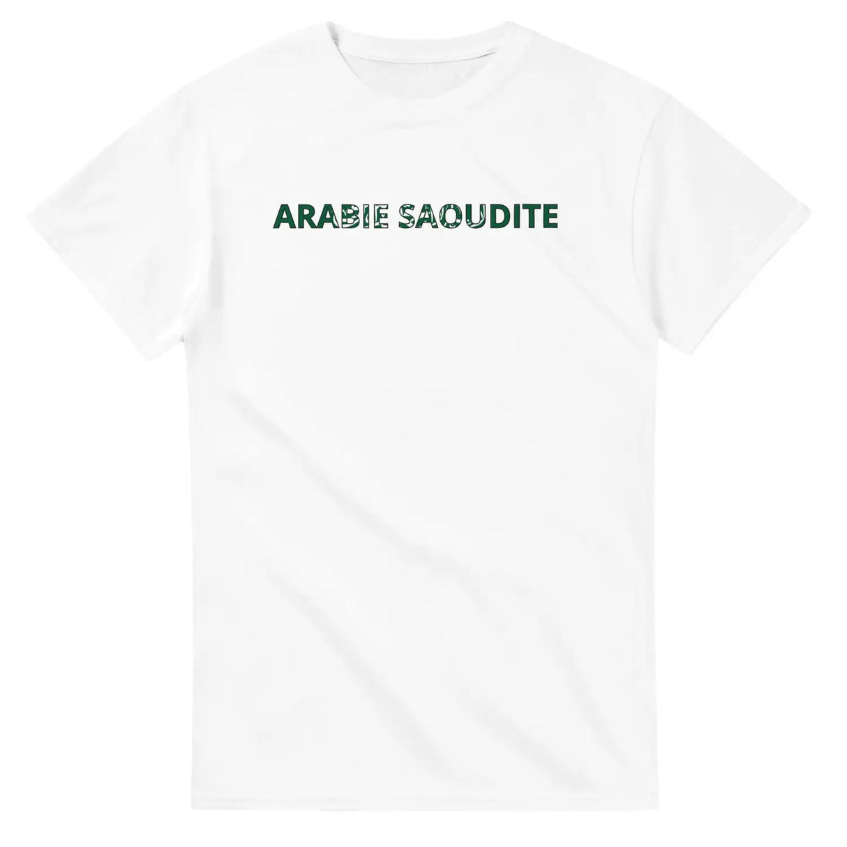 T-shirt drapeau arabie saoudite en écriture - pixelforma