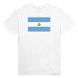 T-shirt drapeau argentine brodé coton mélangé manches longues