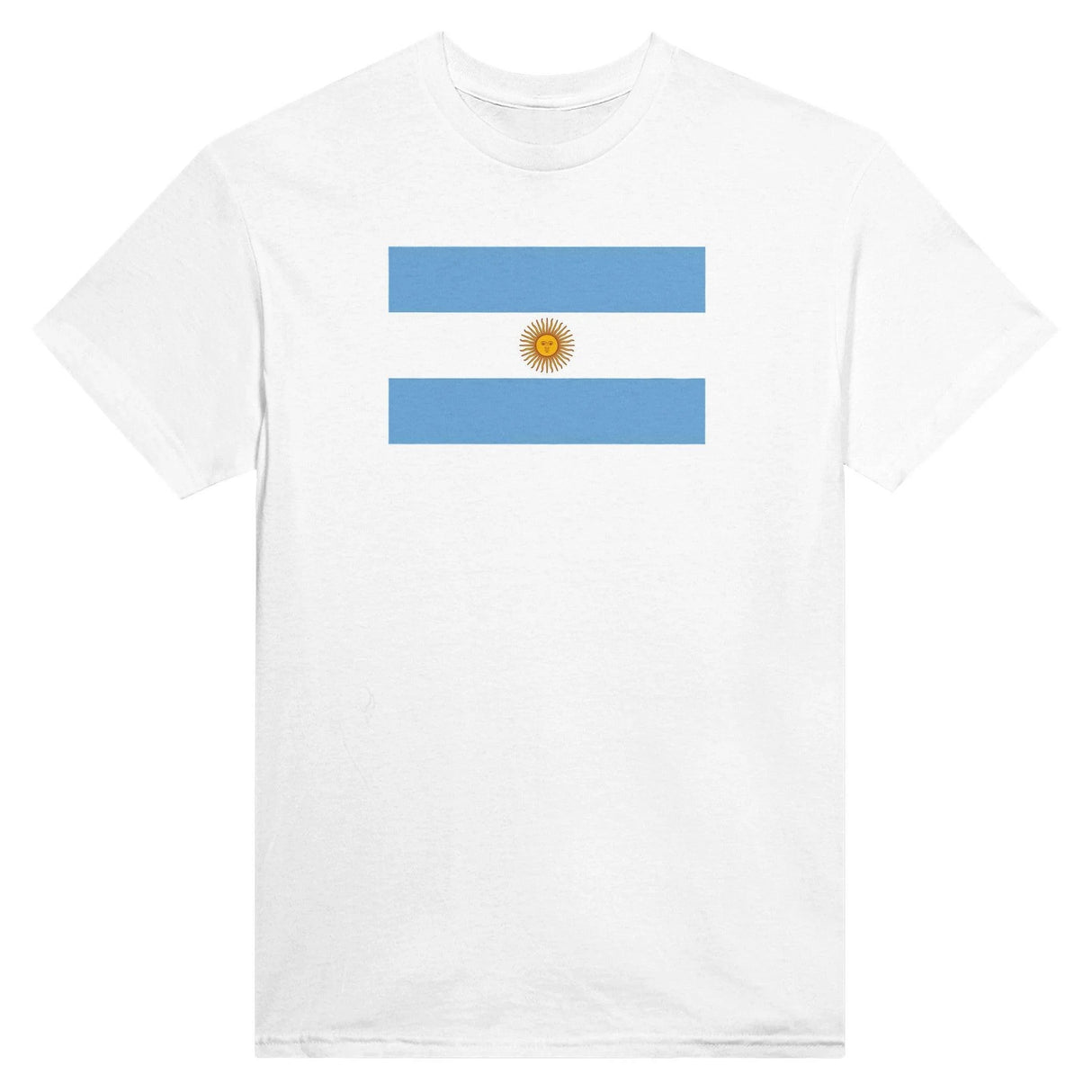 T-shirt drapeau argentine brodé coton mélangé manches longues
