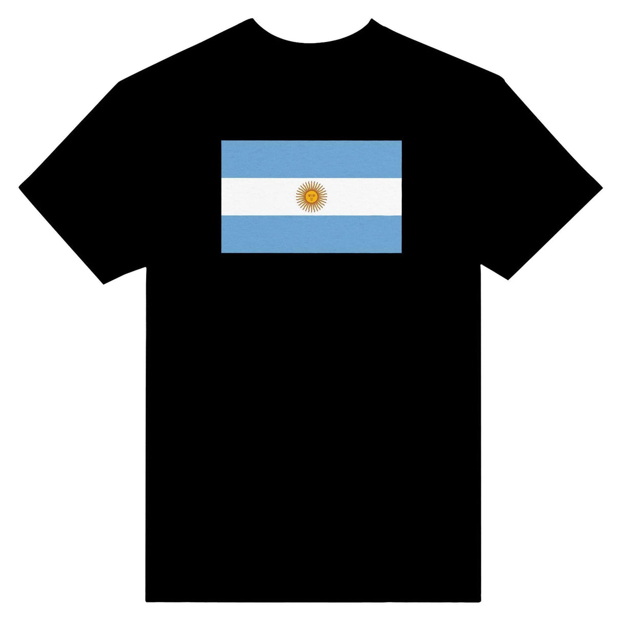 T-shirt drapeau argentine brodé coton mélangé manches longues