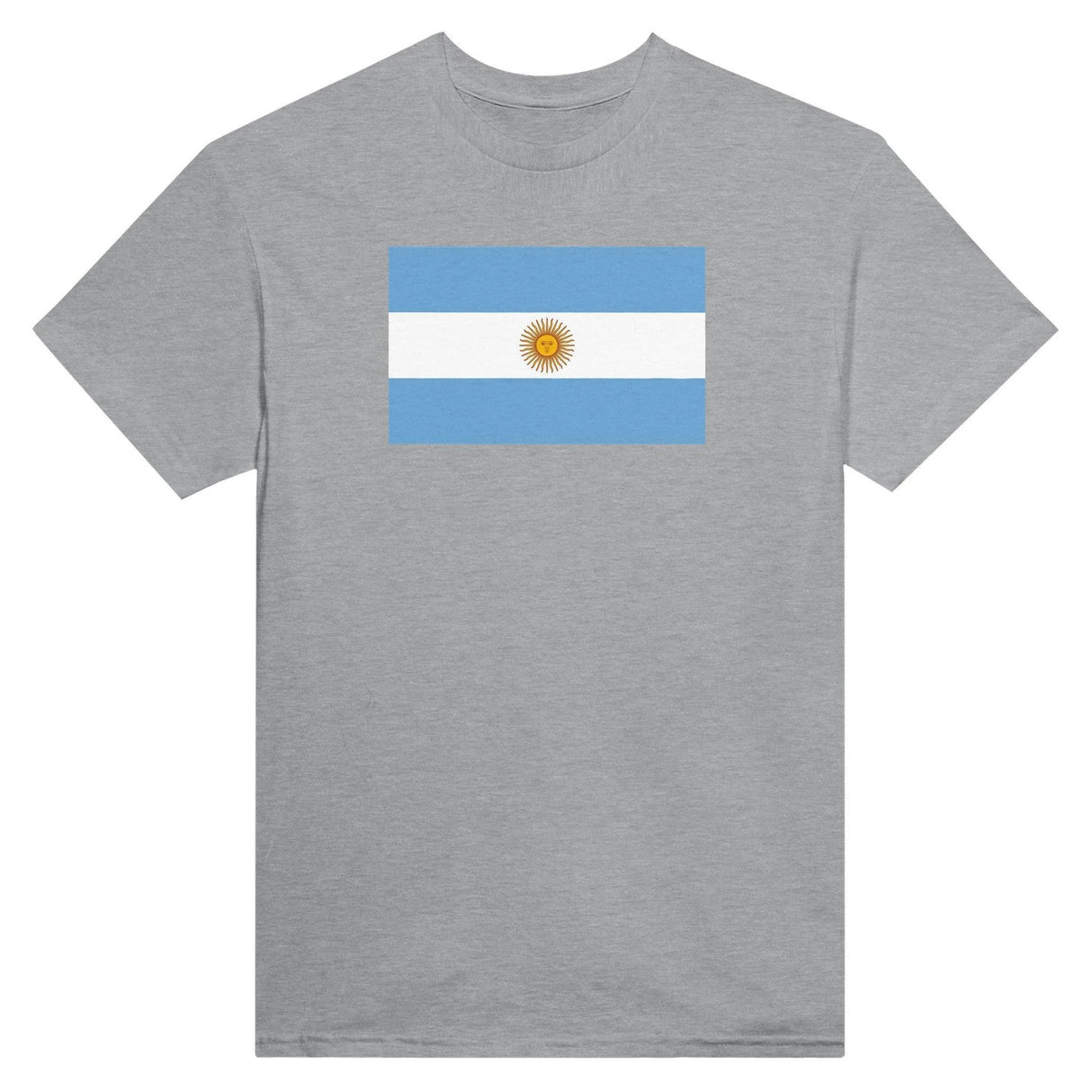 T-shirt drapeau argentine brodé coton mélangé manches longues