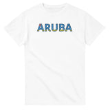 T-shirt drapeau aruba en écriture - pixelforma