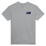 T-shirt drapeau australie broderie couleur coton mélangé
