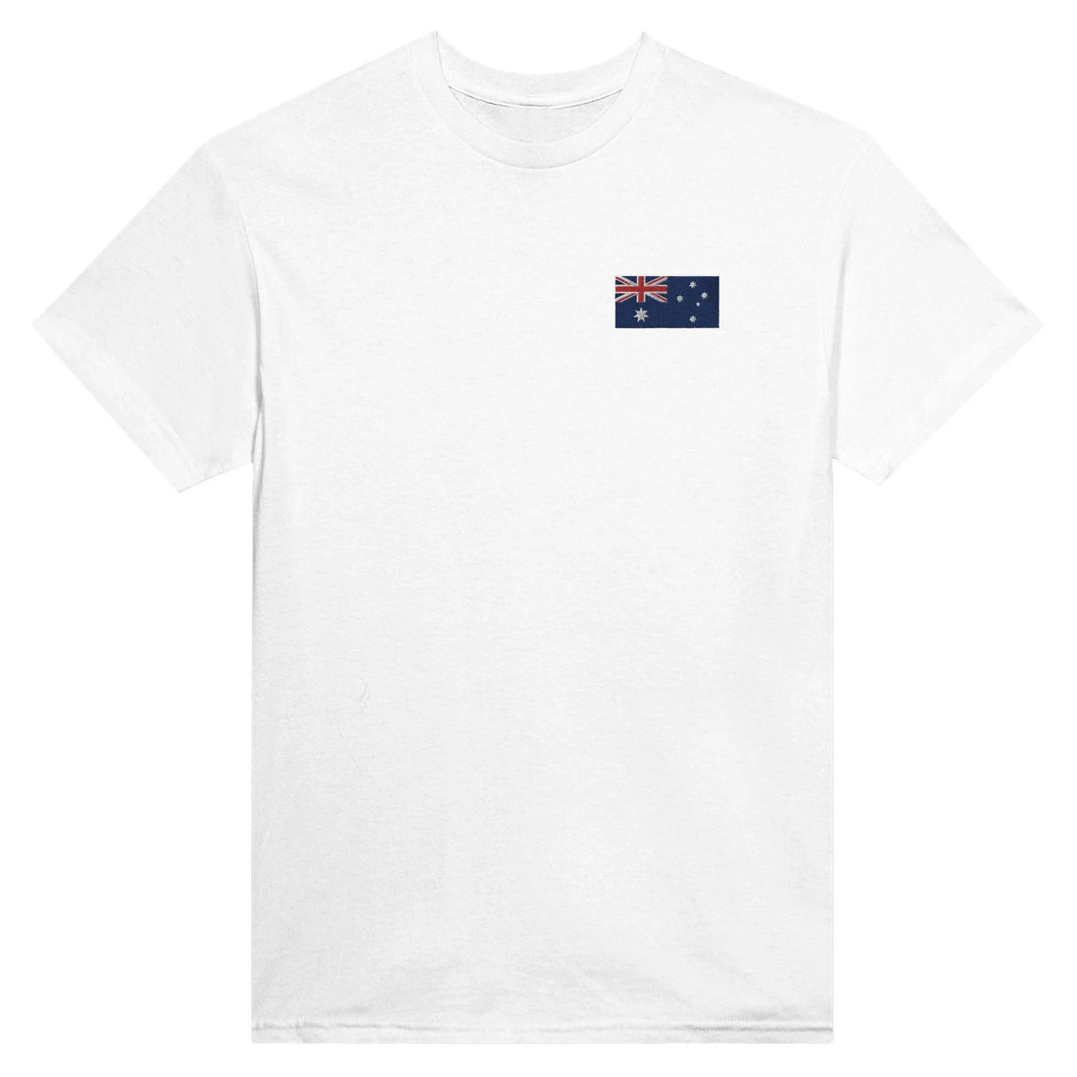 T-shirt drapeau australie broderie couleur coton mélangé