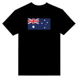 T-shirt drapeau australie coton mélangé brodé manches longues