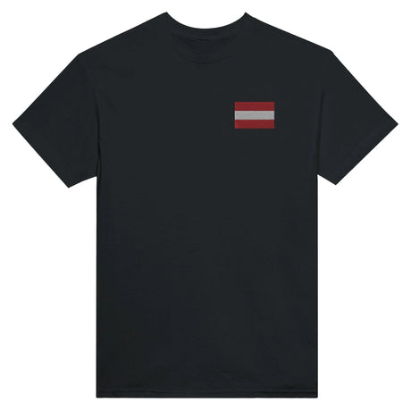 T-shirt drapeau autriche broderie couleur coton mélangé
