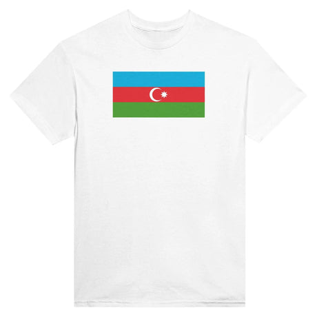 T-shirt drapeau azerbaïdjan brodé en coton mélangé