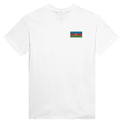 T-shirt drapeau azerbaïdjan broderie couleur coton mélangé