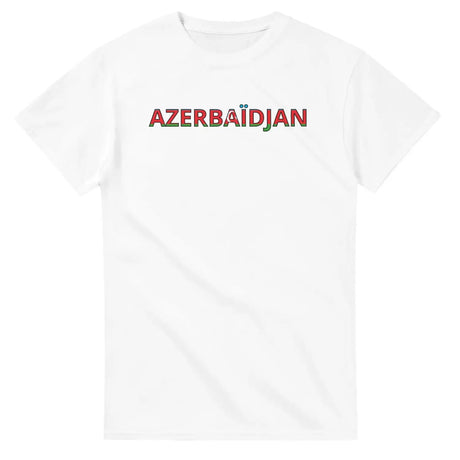 T-shirt drapeau azerbaïdjan en écriture - pixelforma