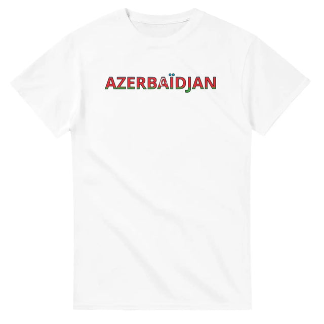 T-shirt drapeau azerbaïdjan en écriture - pixelforma