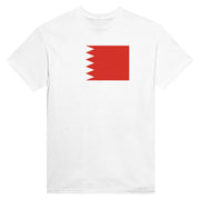 T-shirt drapeau bahreïn imprimé en coton mélangé