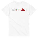 T-shirt drapeau bahreïn en écriture - pixelforma