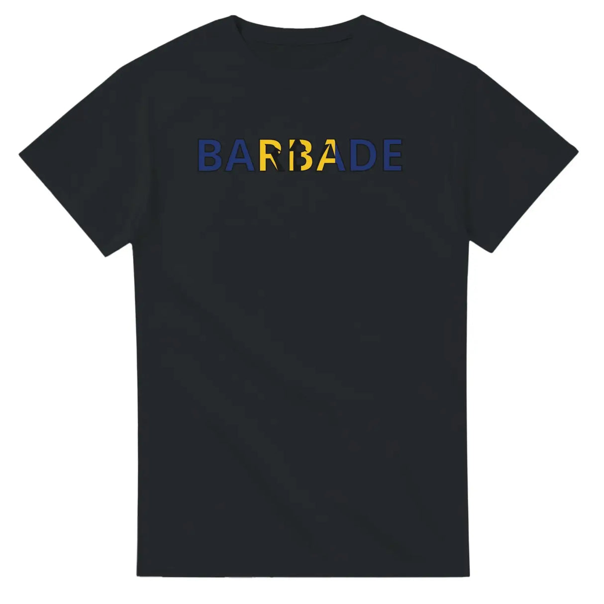 T-shirt drapeau barbade en écriture - pixelforma