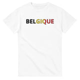 T-shirt drapeau belgique en écriture - pixelforma