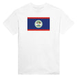 T-shirt drapeau belize brodé coton mélangé manches longues