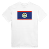 T-shirt drapeau belize brodé coton mélangé manches longues