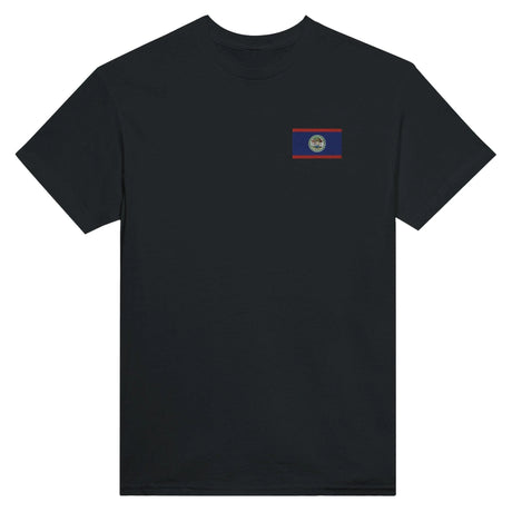 T-shirt drapeau belize broderie couleur coton épais