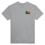 T-shirt drapeau bénin broderie couleur coton mélangé