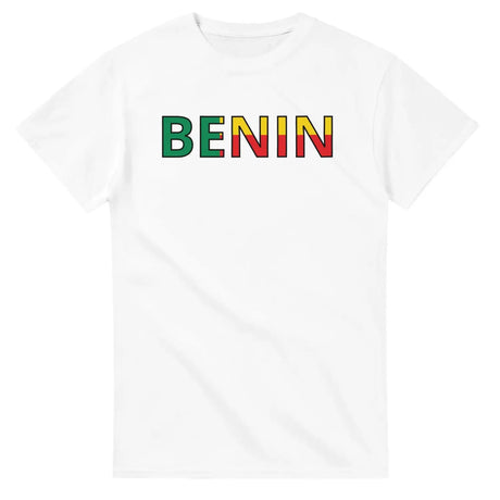 T-shirt drapeau bénin en écriture - pixelforma