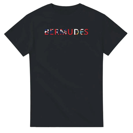 T-shirt drapeau bermudes en écriture - pixelforma