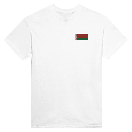 T-shirt drapeau biélorussie broderie couleur coton épais