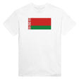 T-shirt drapeau biélorussie coton épais broderie colorée