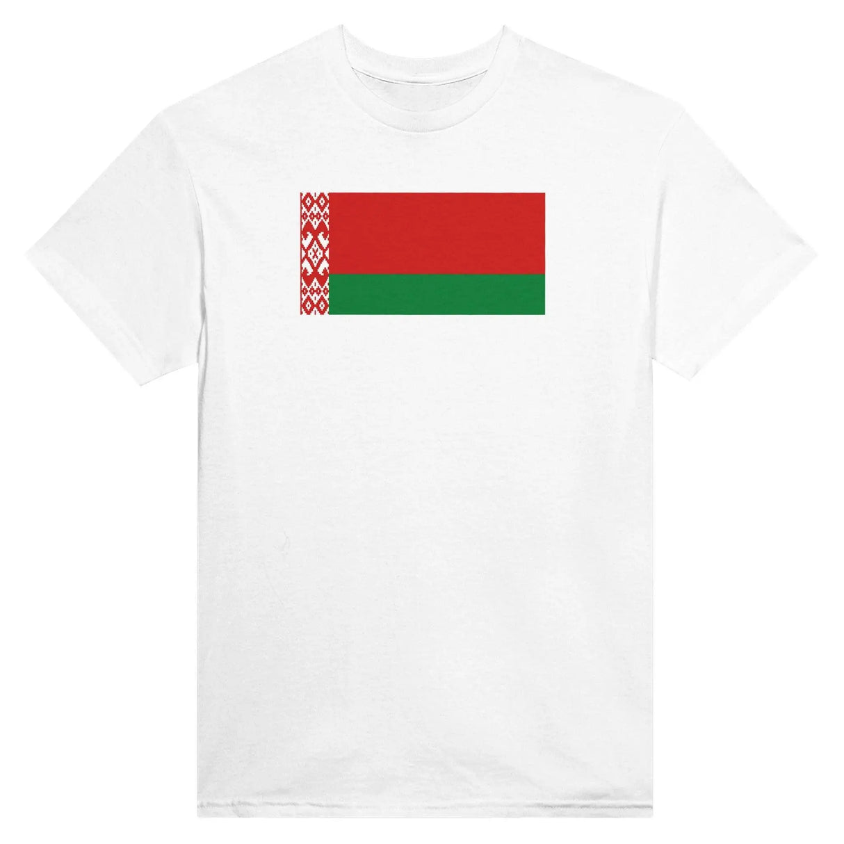T-shirt drapeau biélorussie coton épais broderie colorée