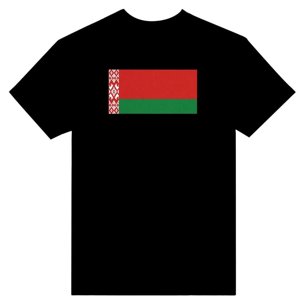 T-shirt drapeau biélorussie coton épais broderie colorée