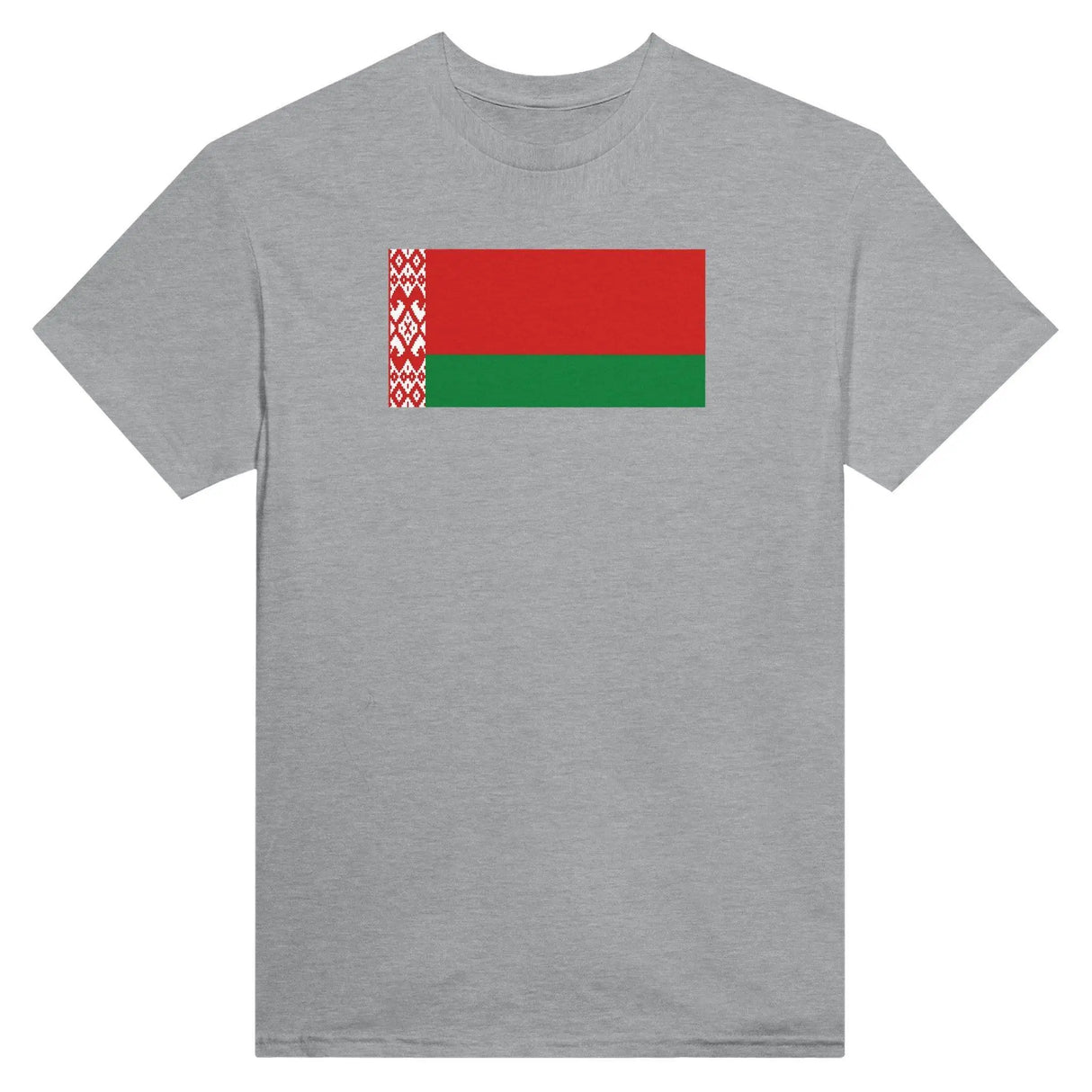 T-shirt drapeau biélorussie coton épais broderie colorée