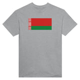 T-shirt drapeau biélorussie coton épais broderie colorée