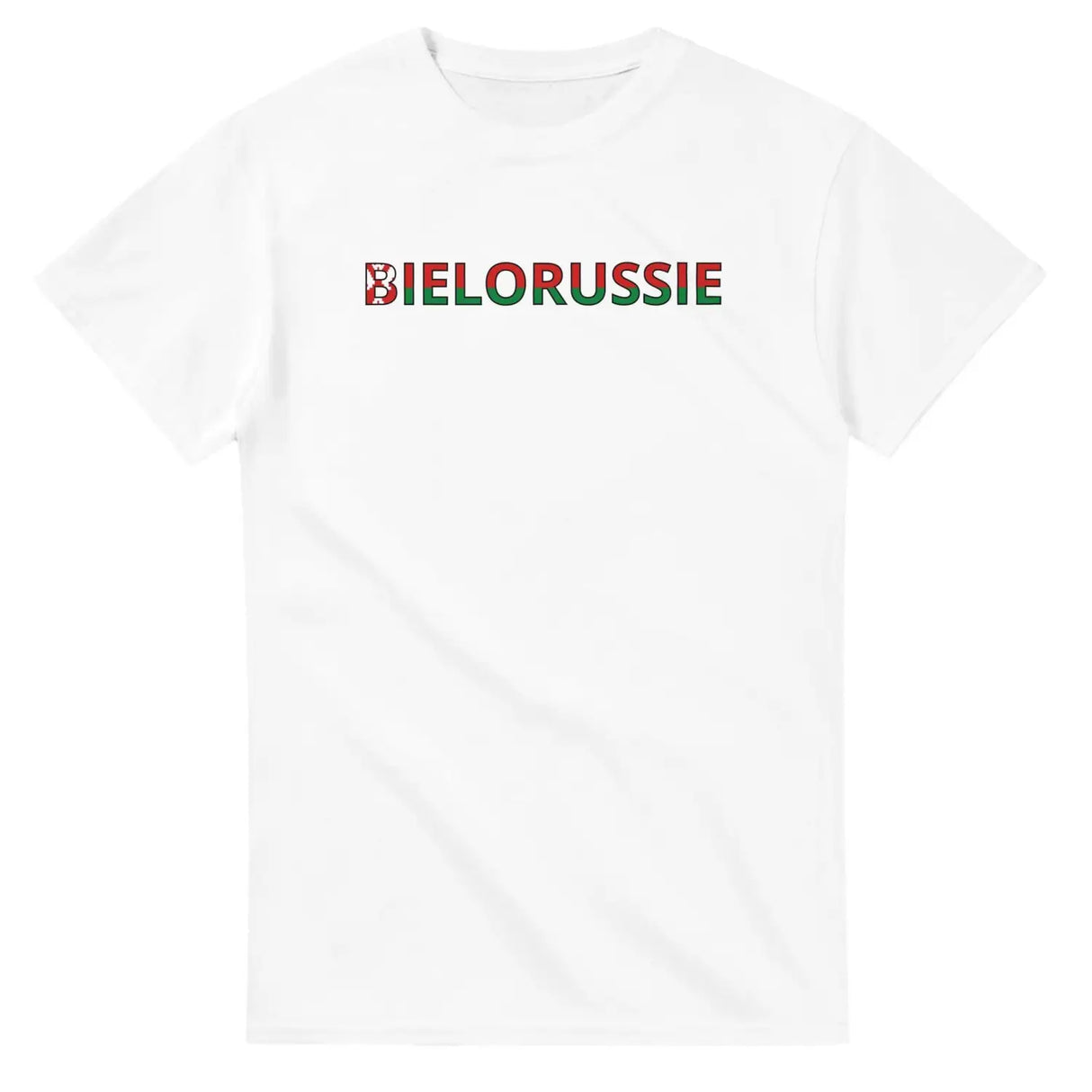 T-shirt drapeau biélorussie en écriture - pixelforma