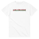 T-shirt drapeau biélorussie en écriture - pixelforma