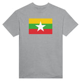 T-shirt drapeau birmanie brodé coton mélangé élégant