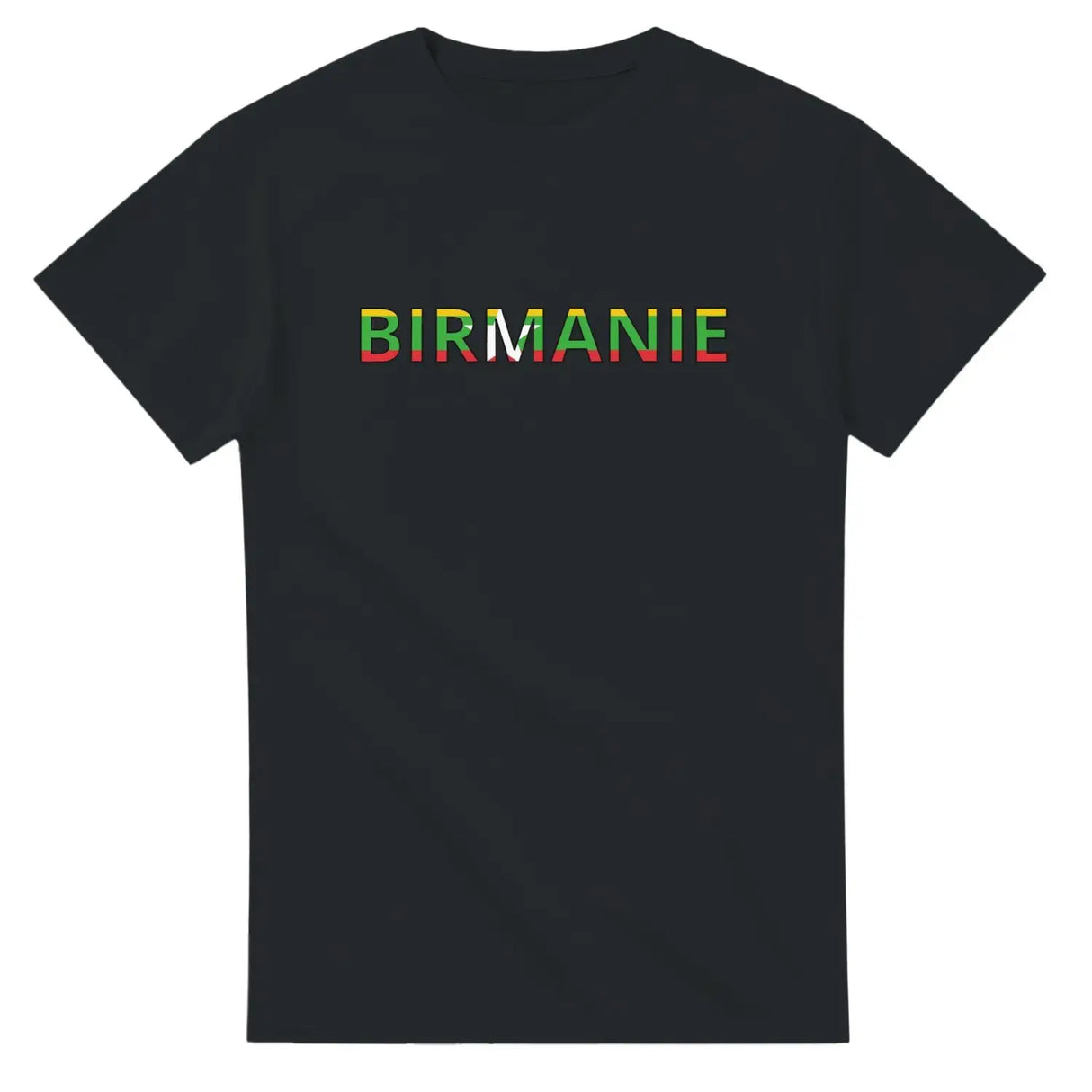 T-shirt drapeau birmanie en écriture - pixelforma