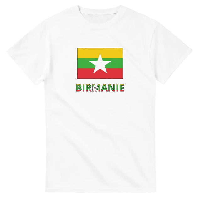 T-shirt drapeau birmanie en texte - pixelforma