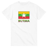 T-shirt drapeau birmanie texte - pixelforma